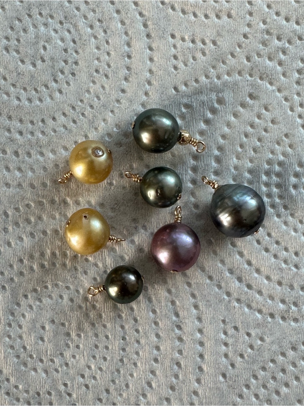 Assorted Pearl Pendants Tahitian Edison South Sea 14k Gold-Filled Wire NWOT